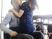 在阳台上被老外男友爆插的美女留学生