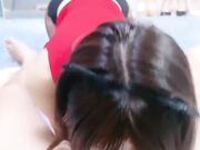 不屈浴巾家庭小人妻丝袜高跟主动骑坐抽插