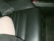 车震橙色卫衣黑短裙肉丝户外车震