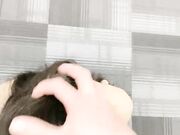 酒店白Polo衫灰百褶裙肉丝高跟射在外面了