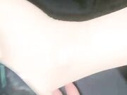 电影院《送你一朵小红花》长袖粉短裙肉丝高跟