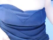 蓝色超短裙高跟 无套内射笔直长美腿