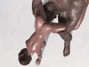 两个女孩在别墅里与黑人男子发生了猛烈撞击