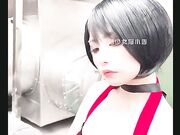 爆机少女喵小吉经典Cos《生化危机》艾达王赤裸诱惑 性感小逼逼待茎插入