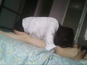 大屌哥约操商贸中心认识的性感短裙职业装白领美女 趁他男友不在到她家操她