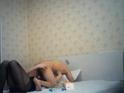 通过关系才预约上的县城会所新来的身材颜值都很不错的黑丝美女全套服务