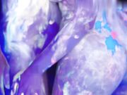 全身涂满萤光颜料，在黑光灯下做爱，视觉超冲击！