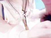 周六带妹妹喝茶，直接在茶室桌子上长屌插嫩穴，叫床超好听！