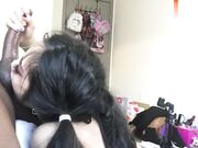 亚裔媚黑婊 每天都要给黑人男友深喉口交一小时