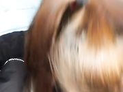 萌妹子双人秀大姨妈还没走只能口交了