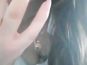 骚气美女主播穿着性感黑丝珍珠内裤床上手指扣逼自慰