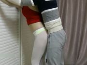 真会玩啪啪打扫两不误站炮后入白丝浪穴淫水白浆把腰不停怼操