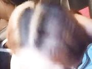 长发骚货少妇 和炮友户外深夜在车上口爆 穿着黑色丝袜 口交 足交 深喉 男的受不了就射到嘴里