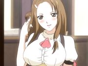 公共场所的巨乳女服务员