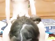 淫乱夫妻邀请有钱单身老板宾馆玩3P双洞齐开