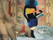 极品E奶爆乳美少妇与弯屌小鲜肉情人宾馆开房啪啪打炮