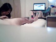 某师范大学英语老师离异大奶少妇与外教厮混到一起出租房做爱自拍