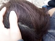 周末放假回陕北老家和可爱女友在野外打炮露脸